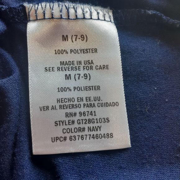 Tank Top by Made In The USA, Navy Blue size M, Flag - Picture 3 of 4